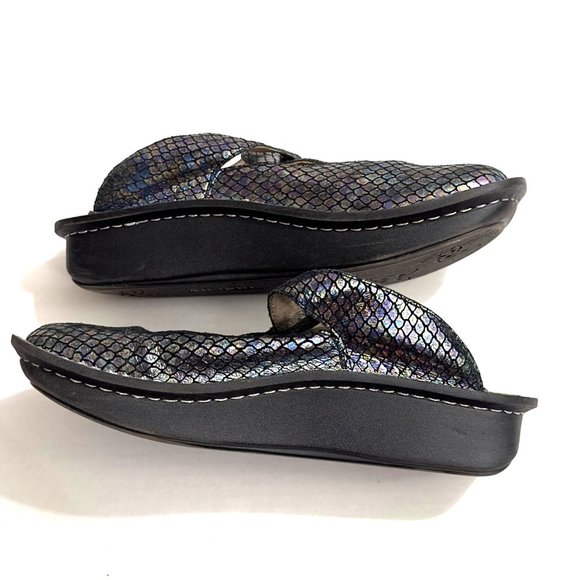 Alegria Classic Brilliant Snake Open Back Iridescent Slip-on Clogs Alg-715 Sz 40 - Picture 6 of 8